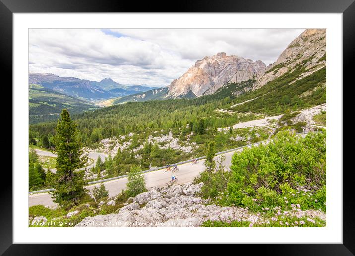 Landscape Dolomites Cycling Alta Badia Trentino Al Framed Mounted Print by Fabrizio Malisan