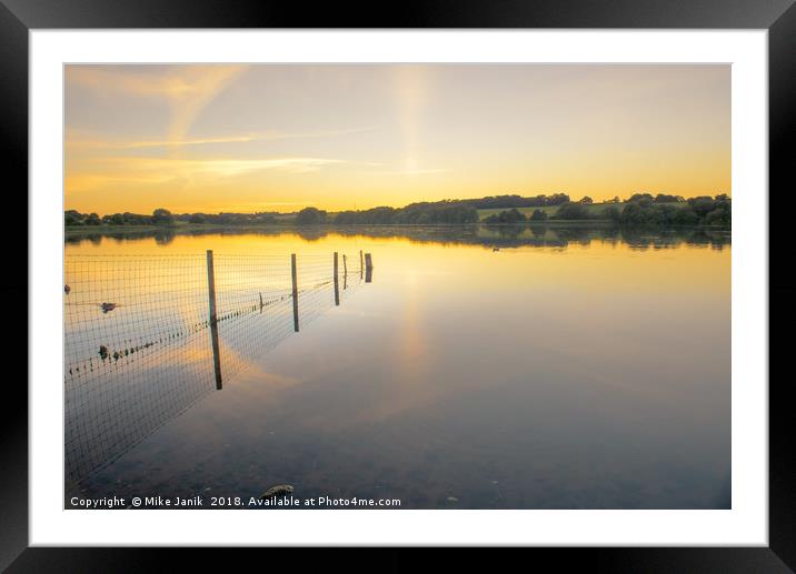 Pickmere Lake Cheshire Framed Mounted Print by Mike Janik