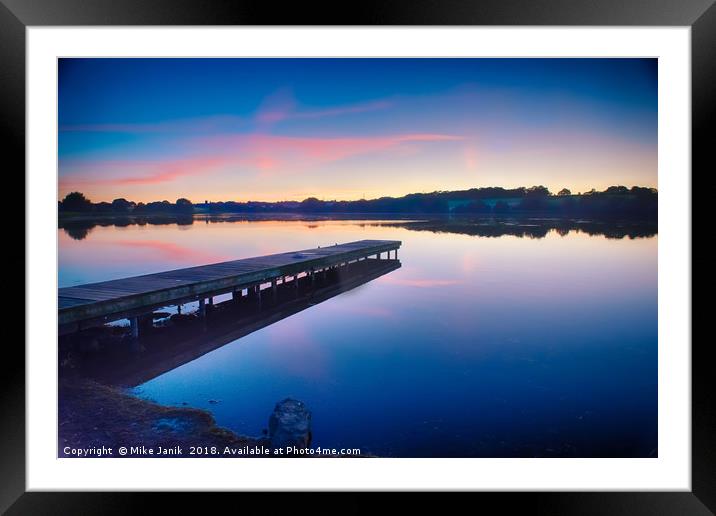 Pickmere Lake Cheshire  Framed Mounted Print by Mike Janik