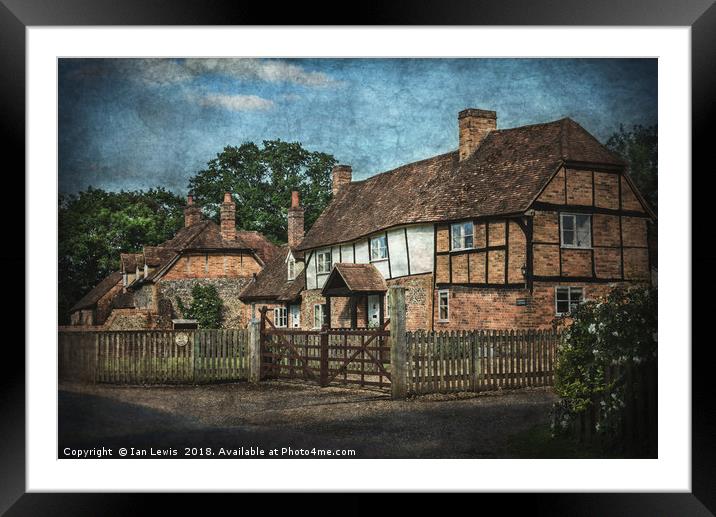 An Oxfordshire Village Framed Mounted Print by Ian Lewis
