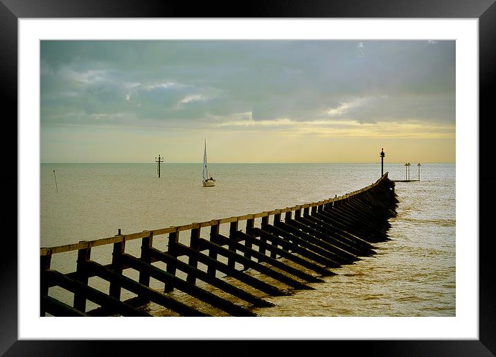 Sailing Into Littlehampton Harbour Framed Mounted Print by graham young