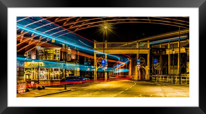 Flash past the bridge Framed Mounted Print by Naylor's Photography