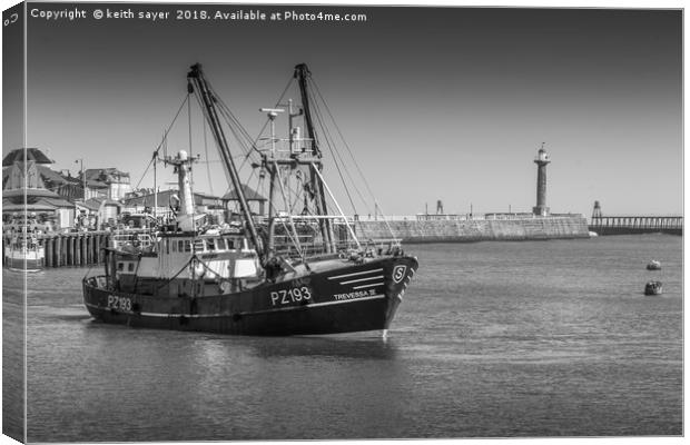The fishing trawler Trevessa Canvas Print by keith sayer