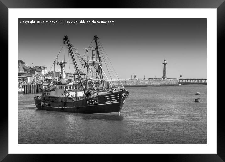 The fishing trawler Trevessa Framed Mounted Print by keith sayer