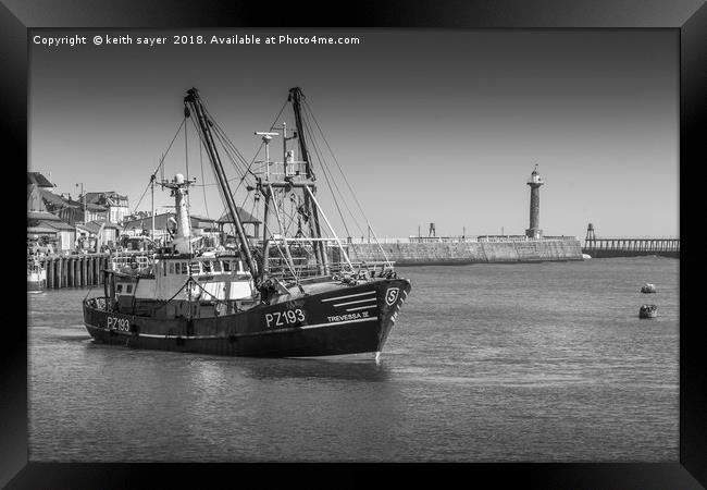 The fishing trawler Trevessa Framed Print by keith sayer