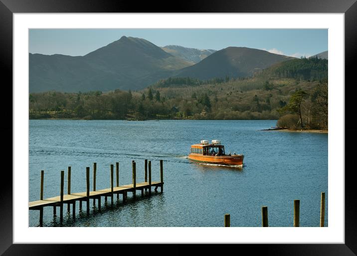 Lady Derwentwater sailing in to Keswick Framed Mounted Print by graham young
