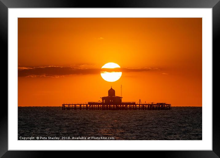 Herne Bay Sunset Framed Mounted Print by Pete Stanley 