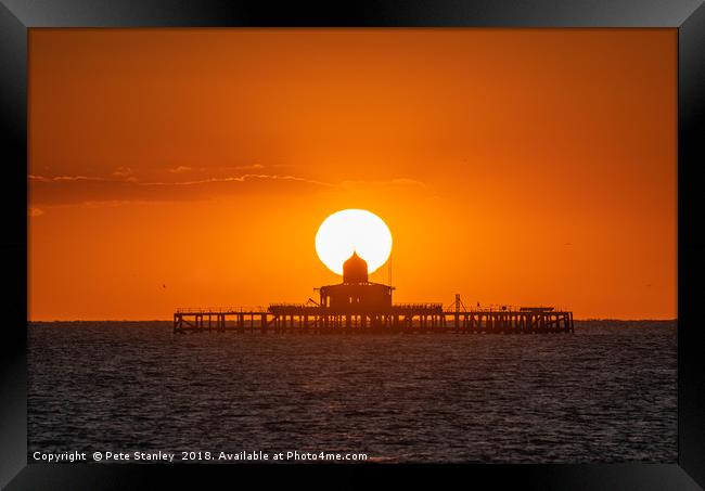 Herne Bay Sunset Framed Print by Pete Stanley 