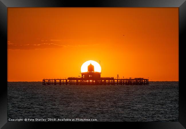Herne Bay Sunset Framed Print by Pete Stanley 