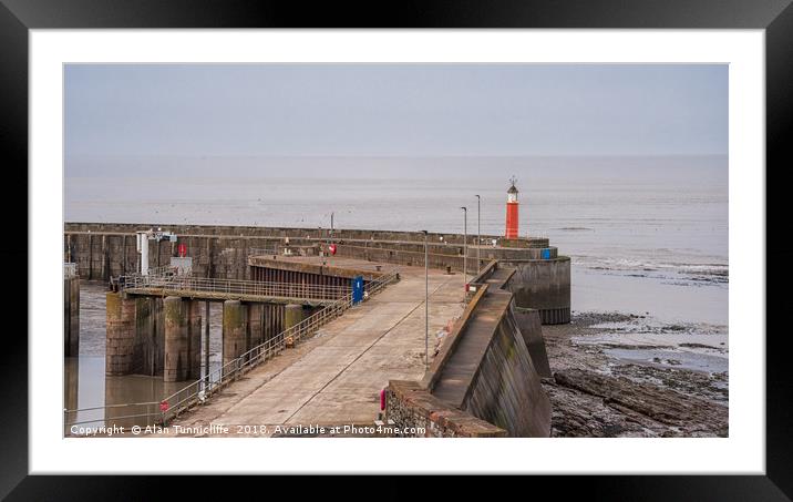 Watchet lighthouse Framed Mounted Print by Alan Tunnicliffe
