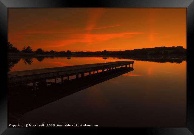 Pickmere Lake Cheshire Framed Print by Mike Janik
