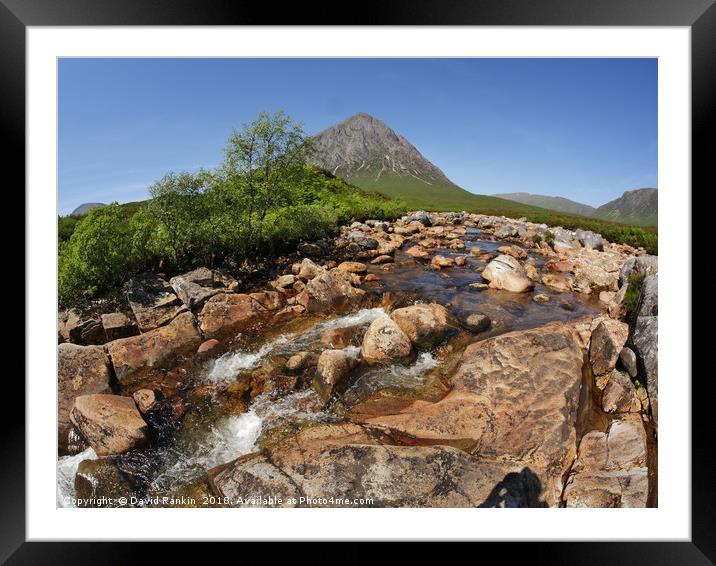Buachaille Etive Mor falls on the River Coupall ,  Framed Mounted Print by Photogold Prints