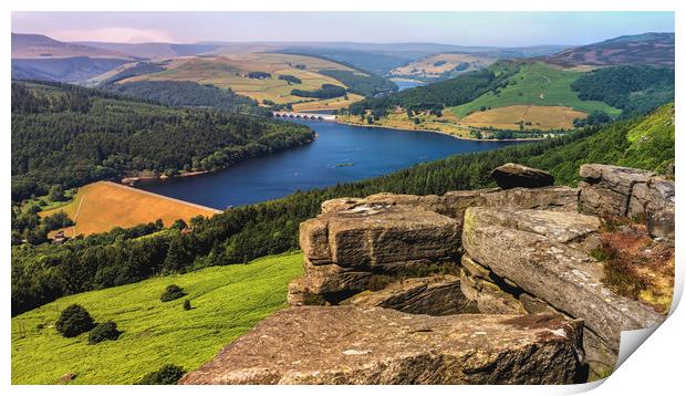 Ladybower reservoir  Print by Kevin Elias