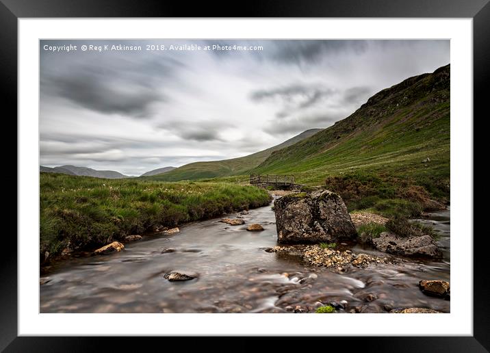 Whillian Beck Towards Wasdale Head Framed Mounted Print by Reg K Atkinson