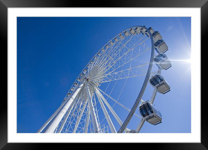 Ferris Wheel Framed Mounted Print by Andrew Pelvin