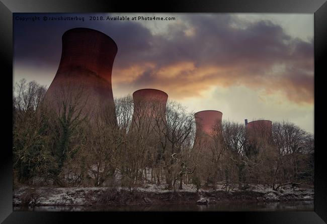 Sunset At Ironbridge Power Station Framed Print by rawshutterbug 