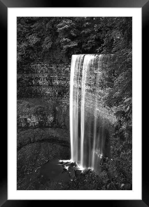 Waterfall Framed Mounted Print by Andrew Pelvin