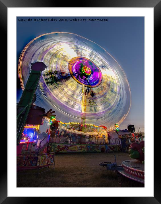 Spin at Newcastle Hoppings Framed Mounted Print by andrew blakey