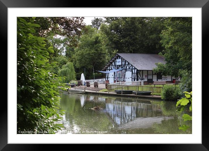 Pittville Park Boathouse, Cheltenham Framed Mounted Print by Susan Snow