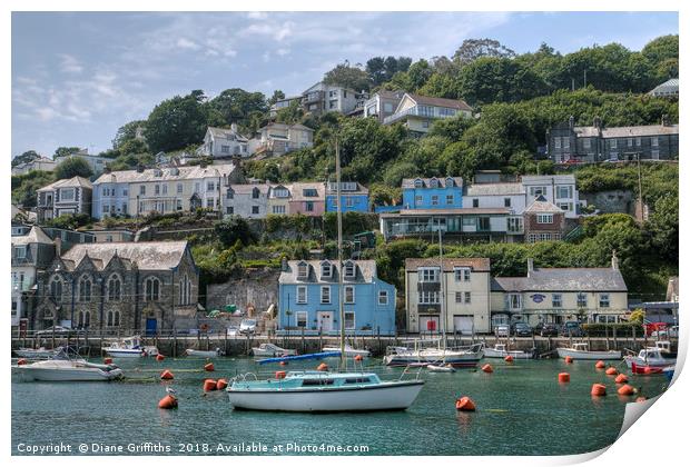 Looe Cornwall Print by Diane Griffiths