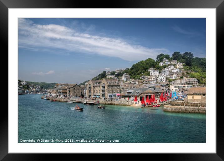 East Looe, Cornwall Framed Mounted Print by Diane Griffiths