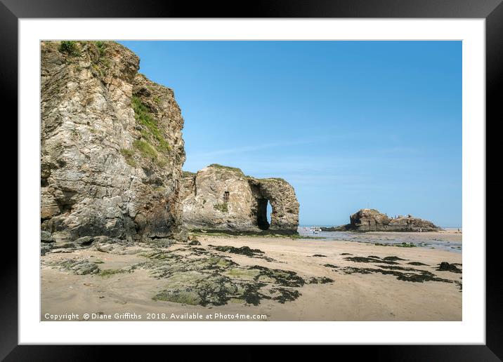 Perranporth Framed Mounted Print by Diane Griffiths