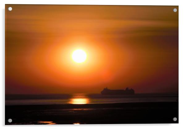 Sailing into the Sunset Acrylic by Jacqui Kilcoyne