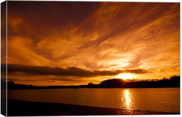 Fire in the Sky Canvas Print by Eddie Howland