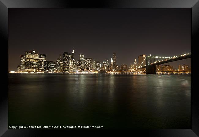 New York Skyline Framed Print by James Mc Quarrie