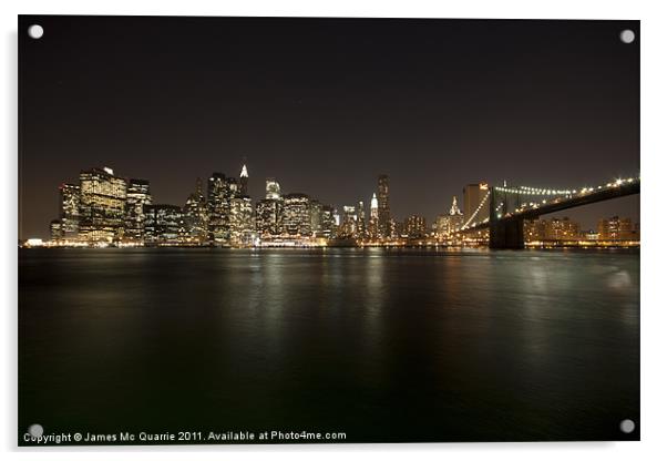 New York Skyline Acrylic by James Mc Quarrie