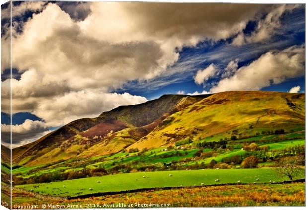 Lake District Fells and Blencathra Canvas Print by Martyn Arnold