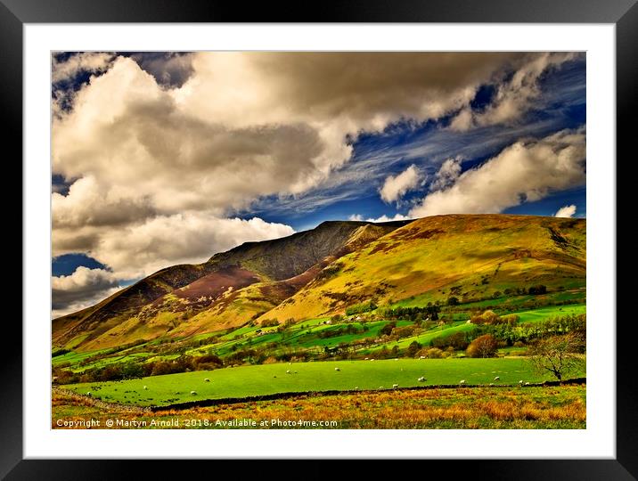 Lake District Fells and Blencathra Framed Mounted Print by Martyn Arnold