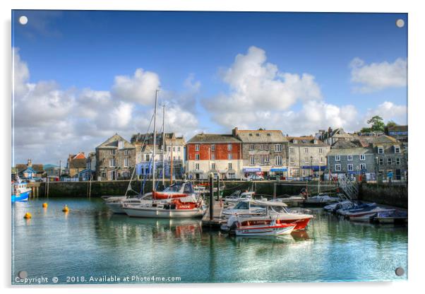 Padstow Harbour Acrylic by Diane Griffiths