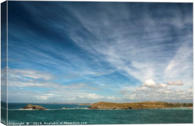 East Pentire Headland Canvas Print by Diane Griffiths