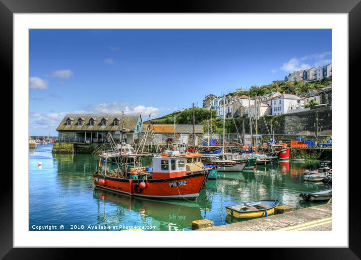 Mevagissey Harbour Framed Mounted Print by Diane Griffiths