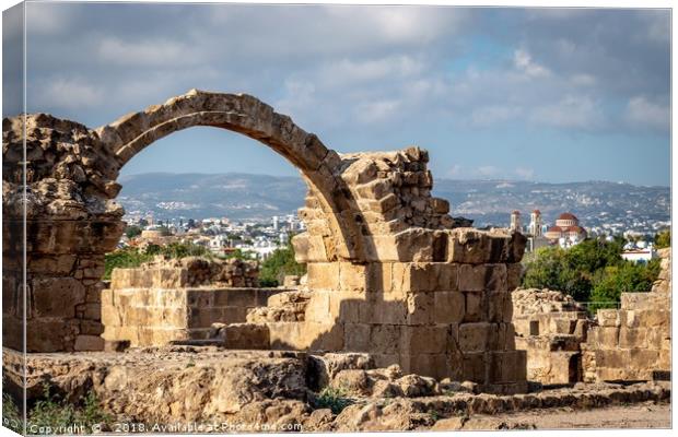 Ancient ruins of Kato Paphos Canvas Print by Claire Turner