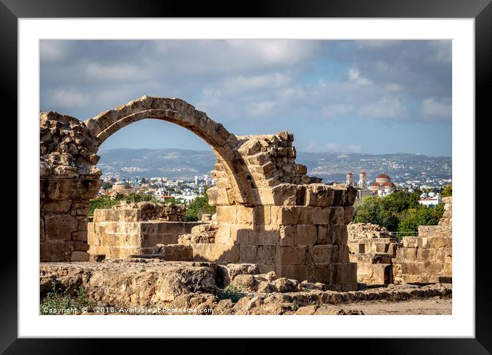 Ancient ruins of Kato Paphos Framed Mounted Print by Claire Turner