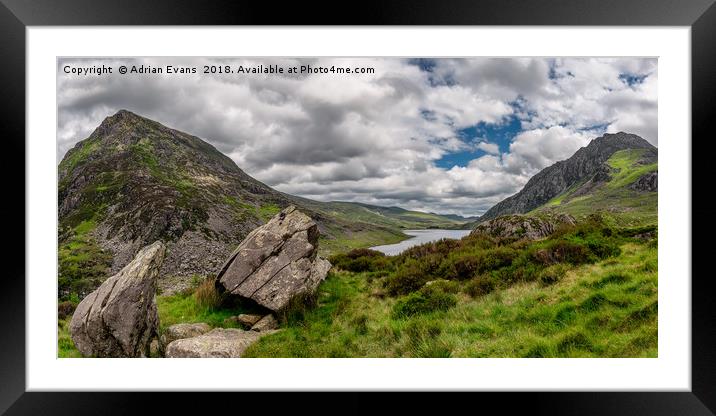 Welsh Mountains of Snowdonia Framed Mounted Print by Adrian Evans