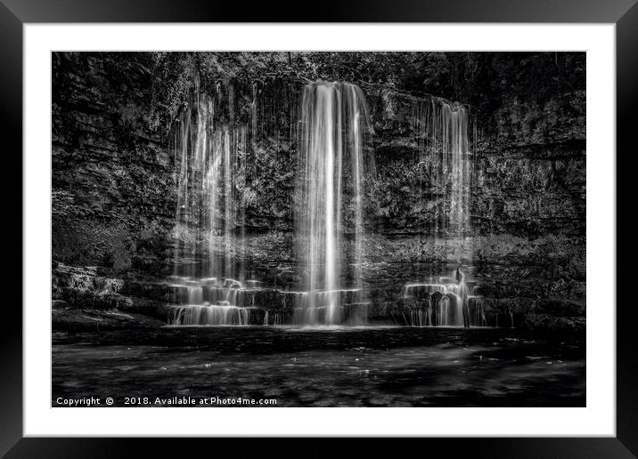 Sgwd yr Eira Waterfall BreconBeacons  Framed Mounted Print by Kevin Clelland