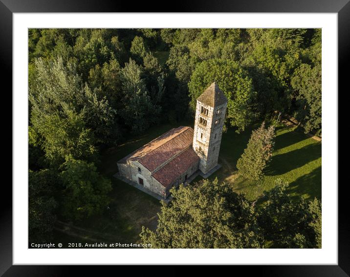 A Romanic Church in the woods Framed Mounted Print by Fabrizio Malisan