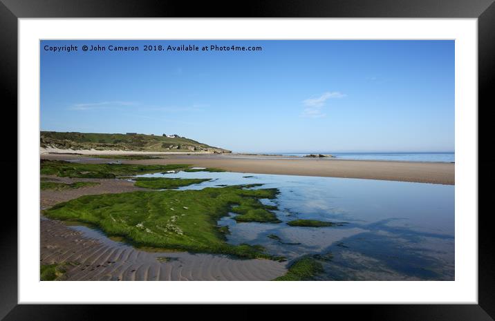 West Beach, Lossiemouth. Framed Mounted Print by John Cameron