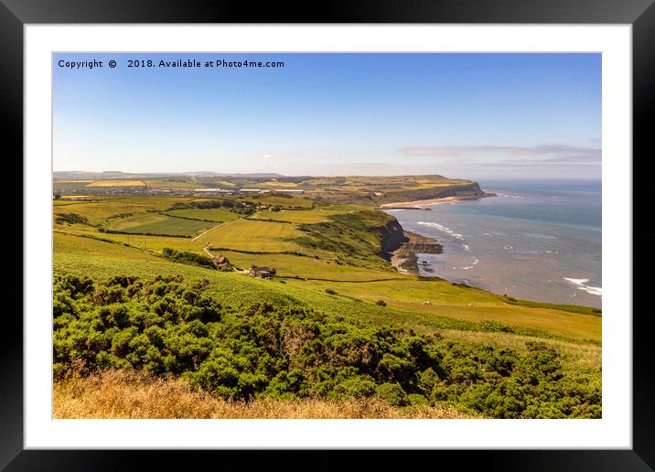 Majestic Boulby Cliffs: A Coastal Wonder Framed Mounted Print by keith sayer