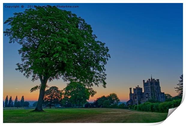 Sunrise at Butleigh Court Somerset Uk Print by Will Badman
