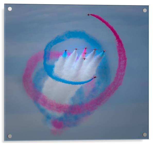 The Red Arrows Display Team Acrylic by Leighton Collins