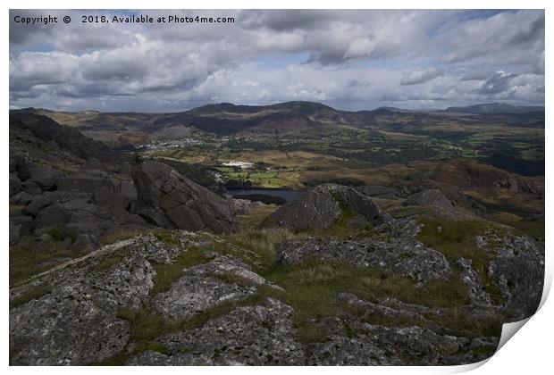 View From The Reservoir Llyn Stwlan  Print by rawshutterbug 