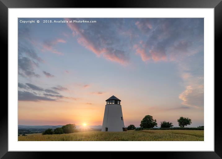 The Windmill, Long Barrow, Devon Framed Mounted Print by K7 Photography