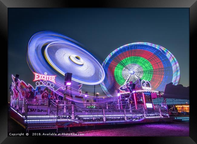 Thrilling Night Ride Framed Print by AMANDA AINSLEY