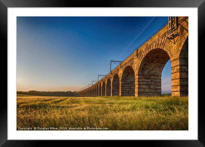 The Almond Valley Viaduct Framed Mounted Print by Douglas Milne