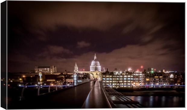 St Paul's Cathedral from Millennium Bridge Canvas Print by Mike Lanning