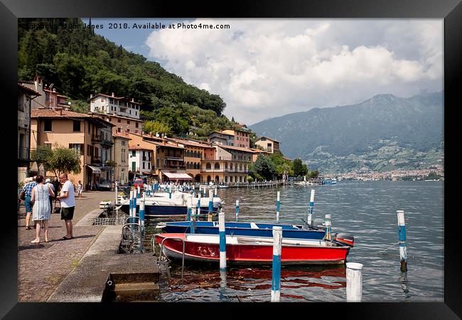 Italian Lakeside Village (2) Framed Print by Jim Jones